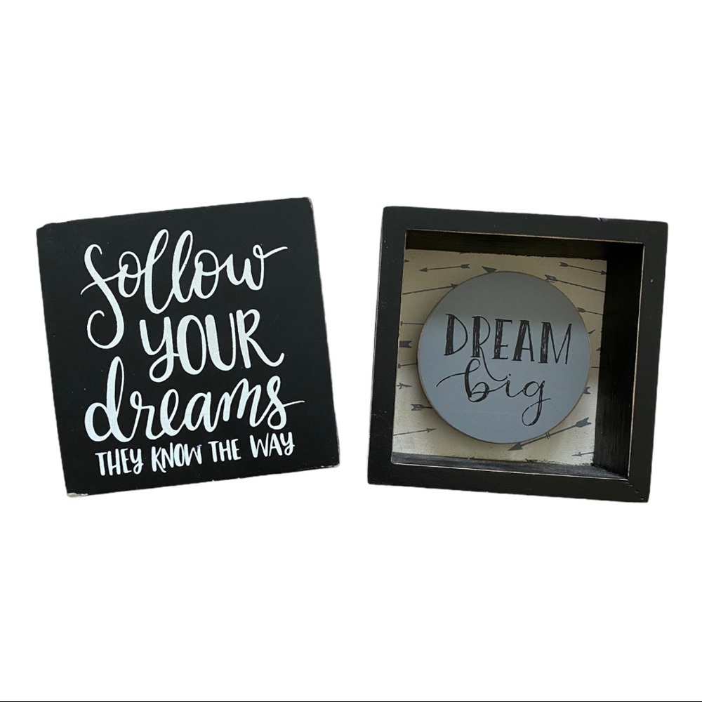 Two 4x4 Motivational Block SIGNS Perfect For You!